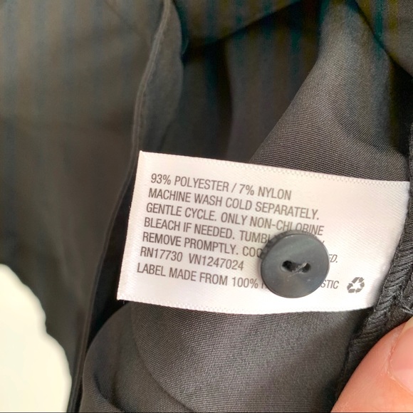 Prologue Women's Black Button Down Long Blouson Sleeve Top - Picture 8 of 8